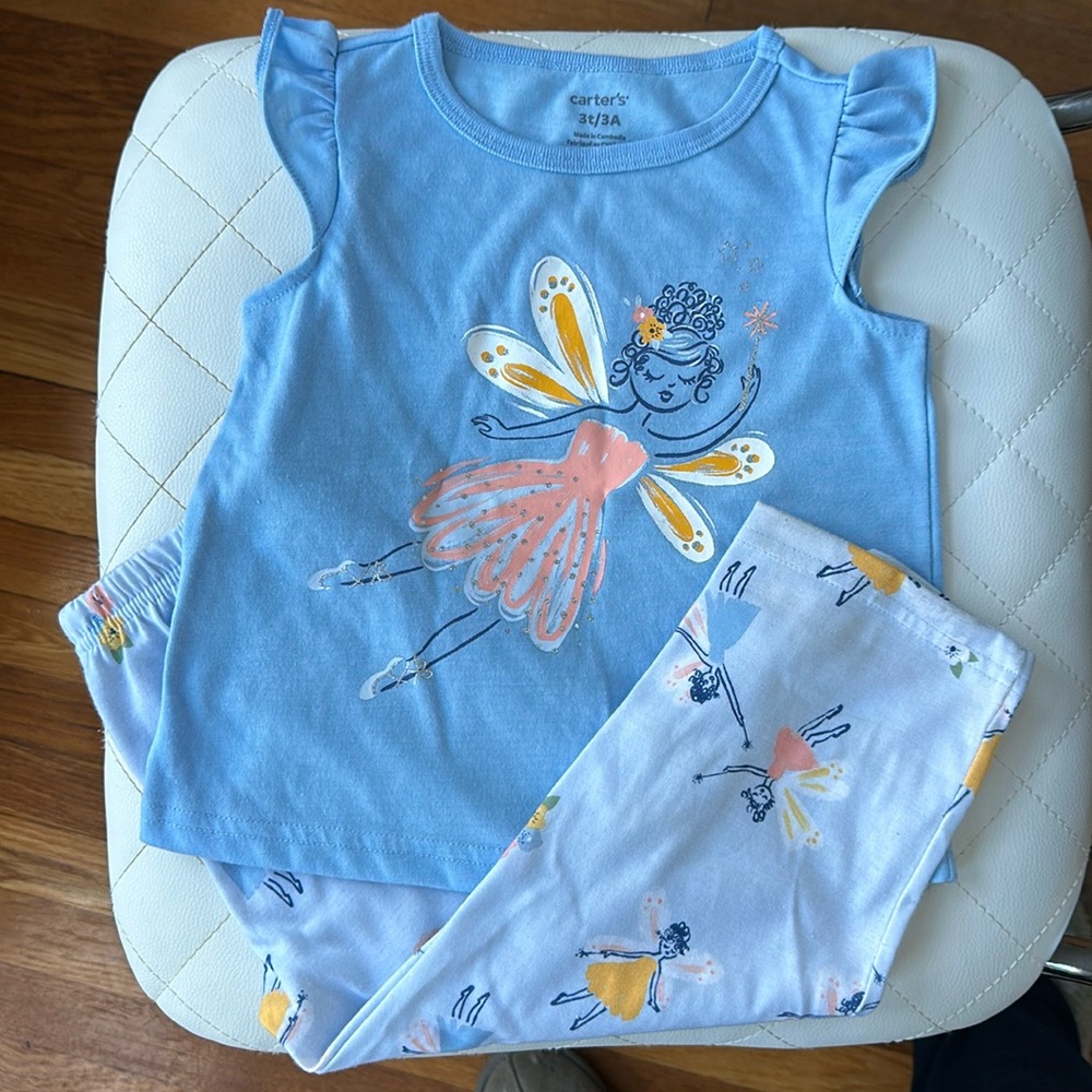 3 for $15 item! Carters size 3T fairy pajama set